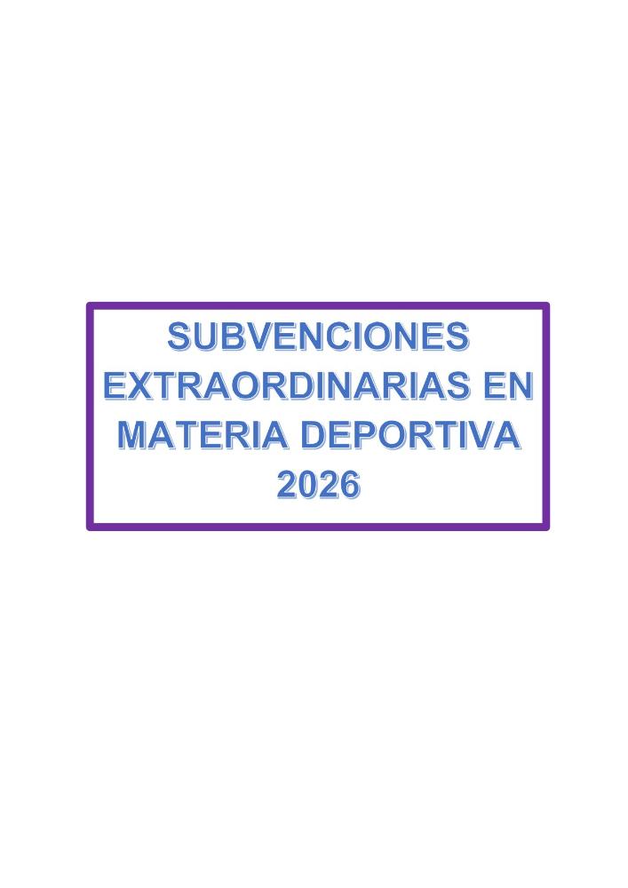 Imagen SUBVENCIONES EXTRAORDINARIAS EN MATERIA DEPORTIVA
